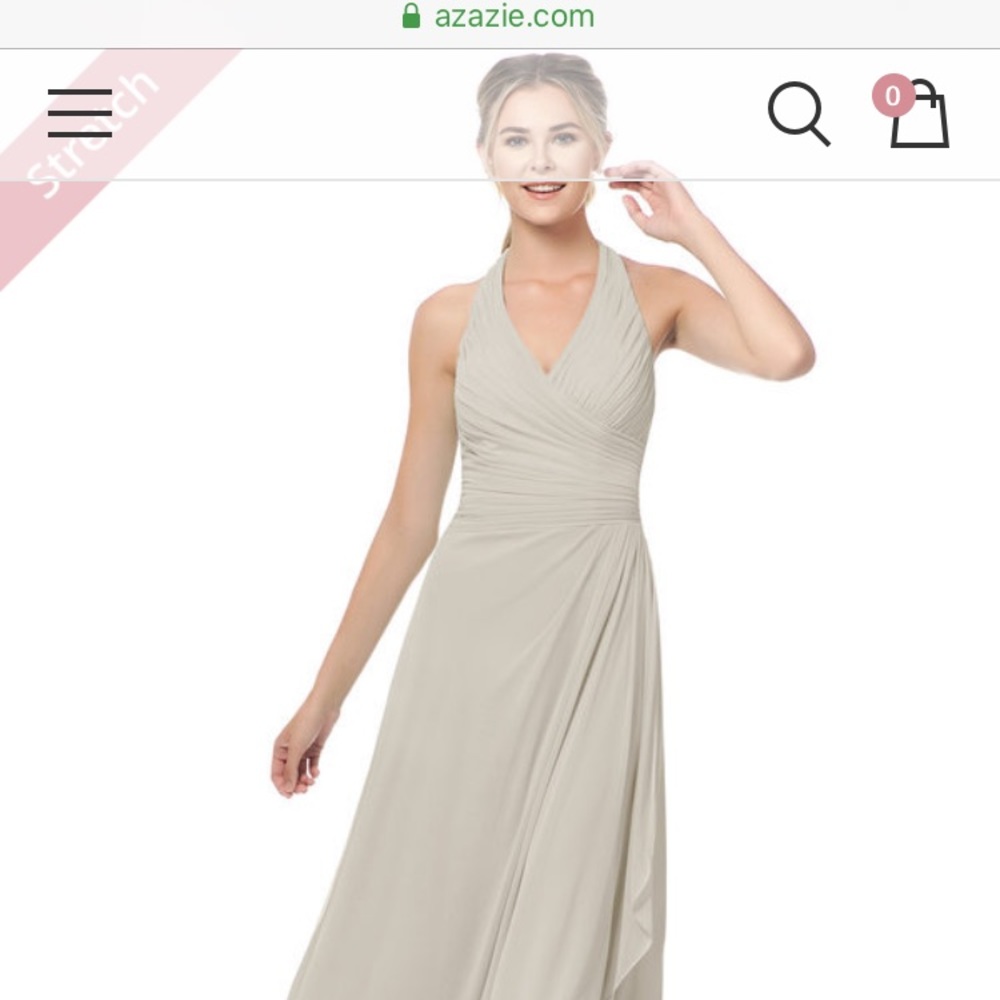 Azazie Brityn size 4 in taupe